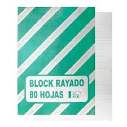 Block A4 rayado 80h obra