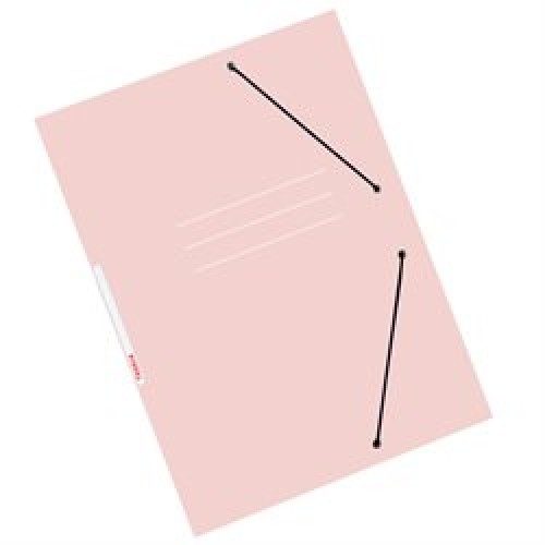 Carpeta oficio c/elásticos barnizada Rosado