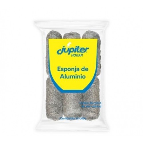 Esponja aluminio 6u.