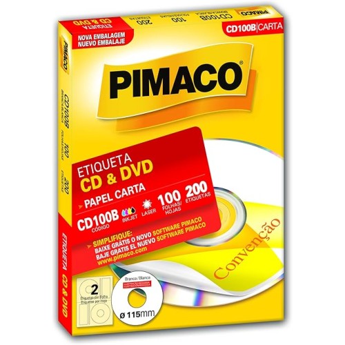 Etiqueta PIMACO carta p/CD 100h 200u