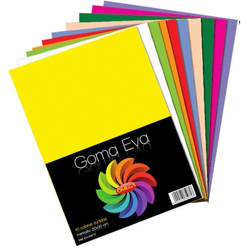 Goma eva A4 colores 10u