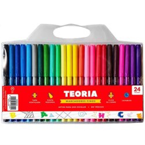 Marcadores lavables finos color 24u