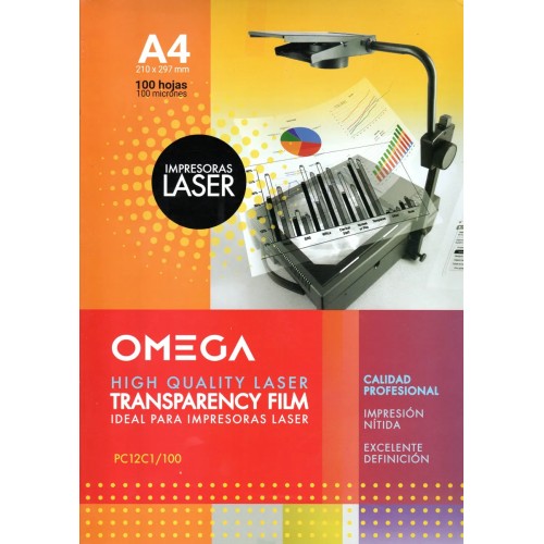 Transparencia A4 p/láser 100u
