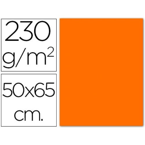 Cartulina FLUO 50x65 cm Anaranjado