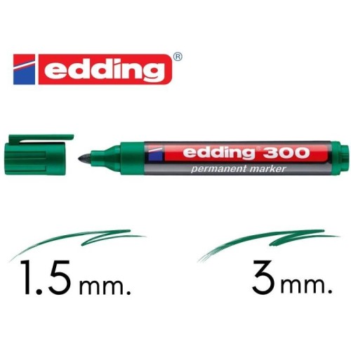 Marcador EDDING 300 perm. Verde
