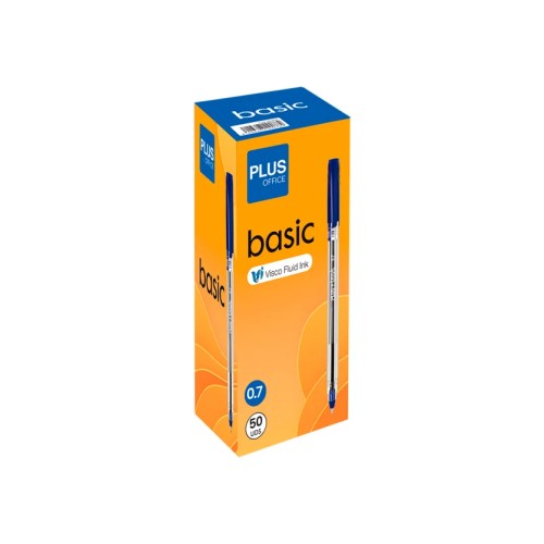 Bolígrafo PLUS OFFICE Basic 0.7mm Azul