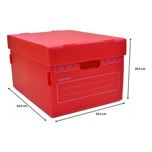 Caja MULTIUSO cartón-plástico Rojo