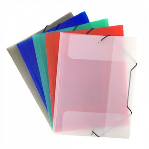 Carpeta A4 plástica c/elástico Azul
