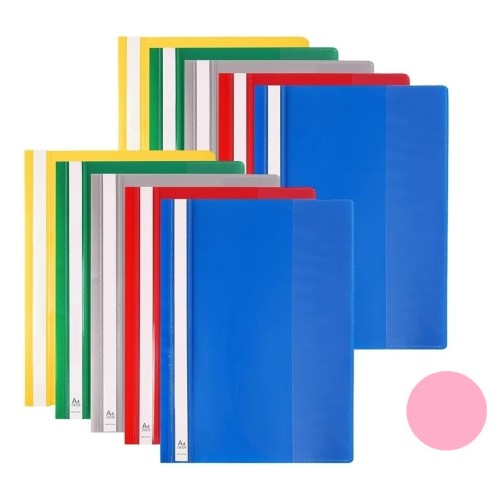 Carpeta A4 c/tapa transparente Rosado